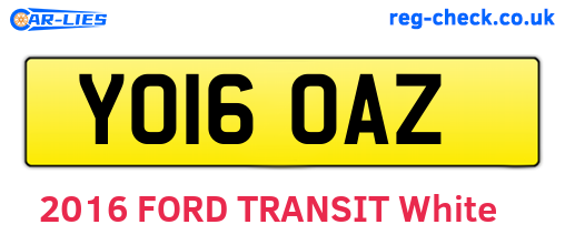 YO16OAZ are the vehicle registration plates.