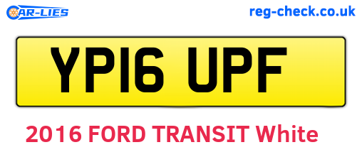 YP16UPF are the vehicle registration plates.
