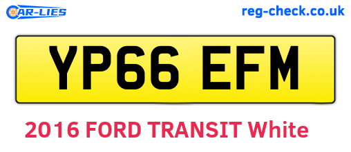 YP66EFM are the vehicle registration plates.