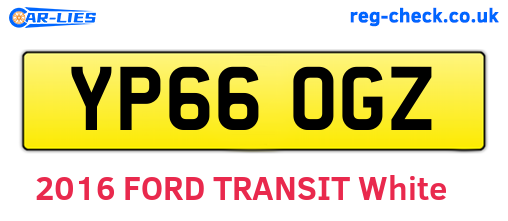 YP66OGZ are the vehicle registration plates.