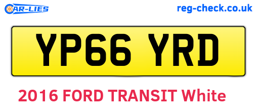 YP66YRD are the vehicle registration plates.