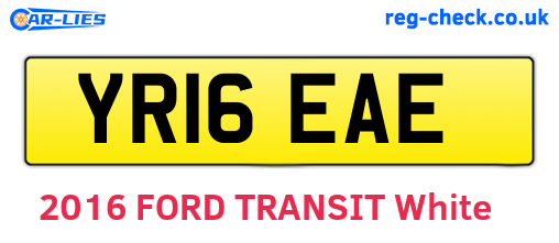 YR16EAE are the vehicle registration plates.
