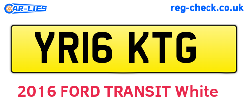 YR16KTG are the vehicle registration plates.