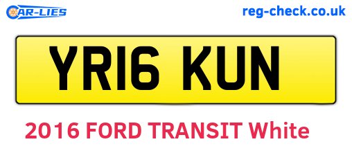 YR16KUN are the vehicle registration plates.