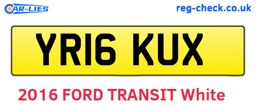 YR16KUX are the vehicle registration plates.