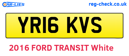 YR16KVS are the vehicle registration plates.