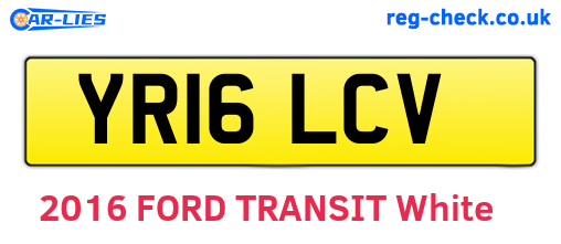 YR16LCV are the vehicle registration plates.