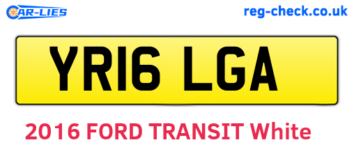 YR16LGA are the vehicle registration plates.