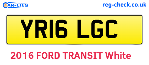 YR16LGC are the vehicle registration plates.