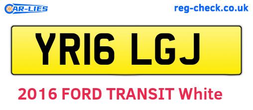 YR16LGJ are the vehicle registration plates.