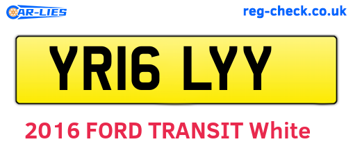 YR16LYY are the vehicle registration plates.