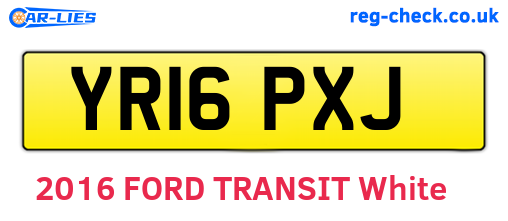 YR16PXJ are the vehicle registration plates.
