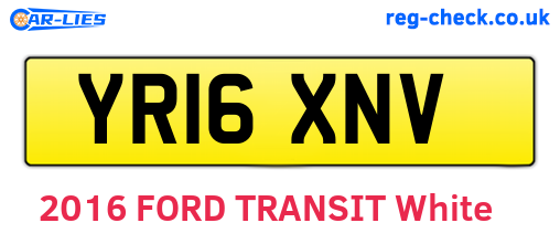 YR16XNV are the vehicle registration plates.