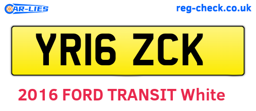 YR16ZCK are the vehicle registration plates.
