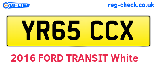 YR65CCX are the vehicle registration plates.