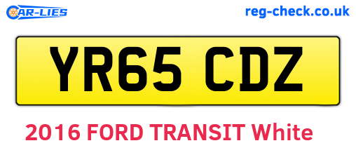 YR65CDZ are the vehicle registration plates.