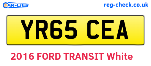 YR65CEA are the vehicle registration plates.