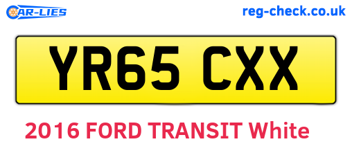 YR65CXX are the vehicle registration plates.