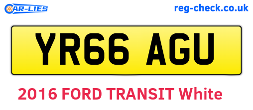 YR66AGU are the vehicle registration plates.