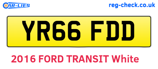 YR66FDD are the vehicle registration plates.