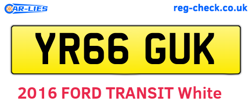 YR66GUK are the vehicle registration plates.