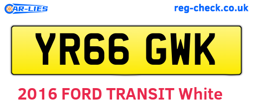 YR66GWK are the vehicle registration plates.