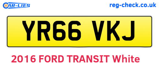 YR66VKJ are the vehicle registration plates.