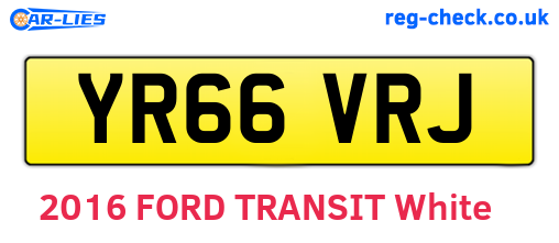 YR66VRJ are the vehicle registration plates.