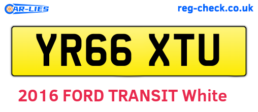 YR66XTU are the vehicle registration plates.