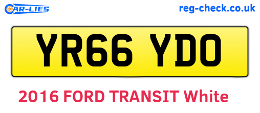 YR66YDO are the vehicle registration plates.