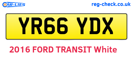 YR66YDX are the vehicle registration plates.