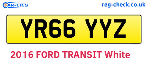 YR66YYZ are the vehicle registration plates.