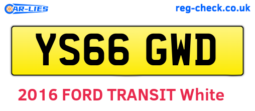 YS66GWD are the vehicle registration plates.