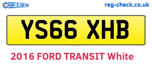 YS66XHB are the vehicle registration plates.