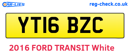 YT16BZC are the vehicle registration plates.