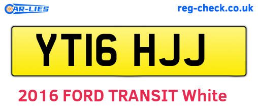 YT16HJJ are the vehicle registration plates.