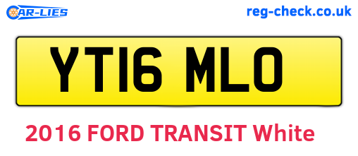 YT16MLO are the vehicle registration plates.