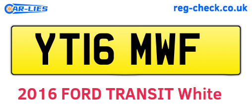 YT16MWF are the vehicle registration plates.