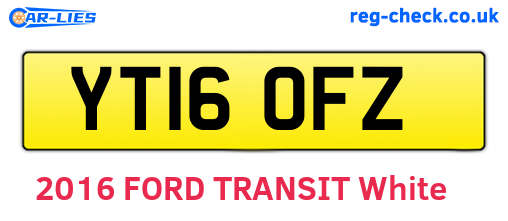 YT16OFZ are the vehicle registration plates.