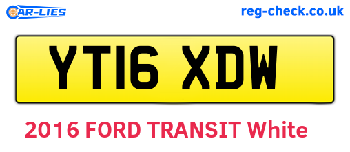 YT16XDW are the vehicle registration plates.