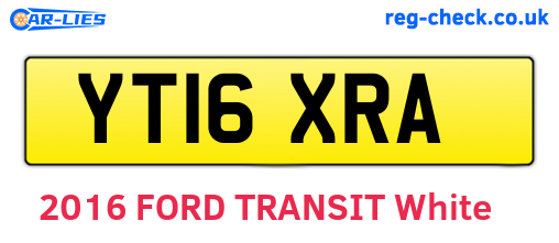 YT16XRA are the vehicle registration plates.