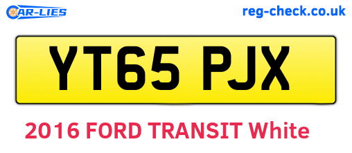 YT65PJX are the vehicle registration plates.