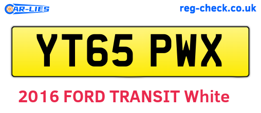 YT65PWX are the vehicle registration plates.