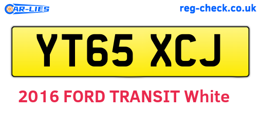 YT65XCJ are the vehicle registration plates.