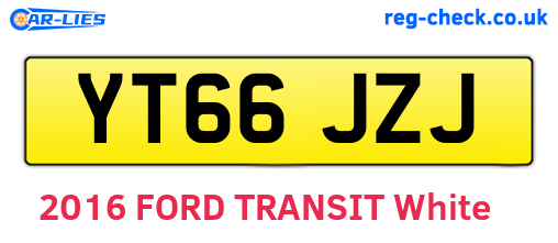 YT66JZJ are the vehicle registration plates.