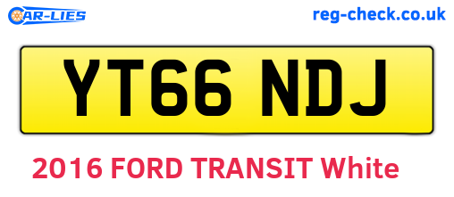 YT66NDJ are the vehicle registration plates.