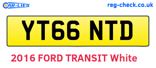 YT66NTD are the vehicle registration plates.