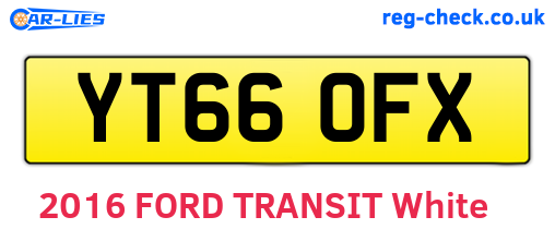 YT66OFX are the vehicle registration plates.