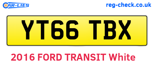 YT66TBX are the vehicle registration plates.