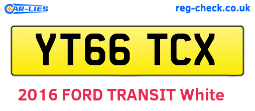 YT66TCX are the vehicle registration plates.